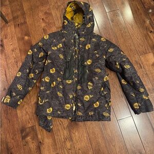 686 Patterned Snowboard Jacket - Black and Yellow